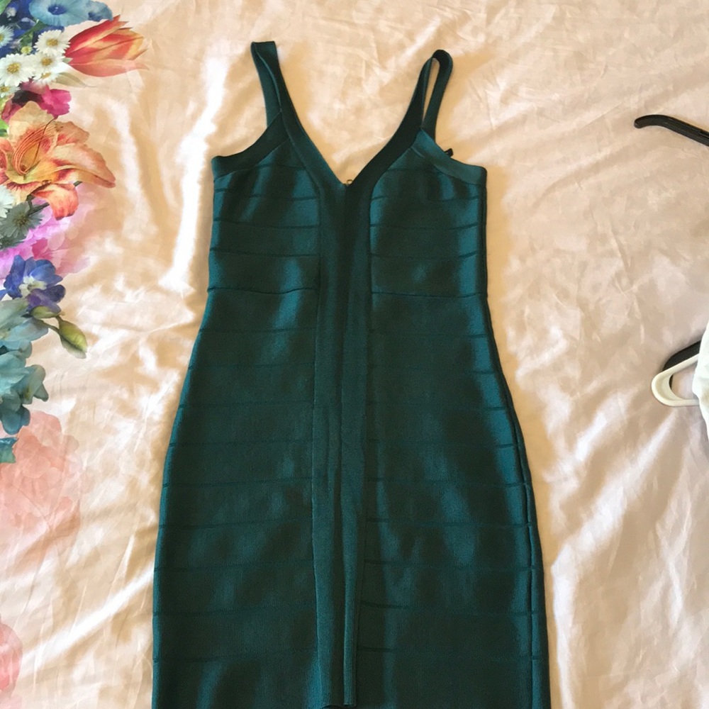French Connection Bandage Dress Dark Green